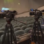 stream at a concert in a hall without spectators