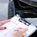 An insurance agent describes damage to motor vehicle