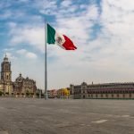 Panoramic view of Zocalo and Cathedral – Mexico City, Mexico