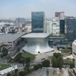 Aerial image of the region surrounding the Soumaya Museum